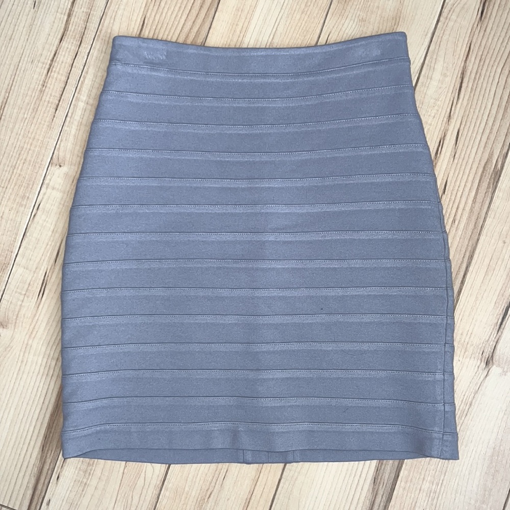 Express gray bodycon pencil skirt